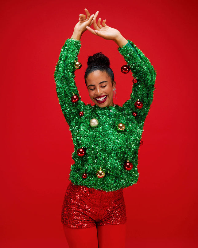 Women's Bristle Babe Ugly Christmas Cardigan Sweater