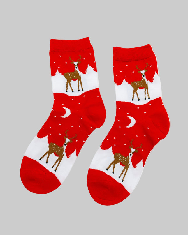 Festive Reindeer I Socks - Holiday Cheer
