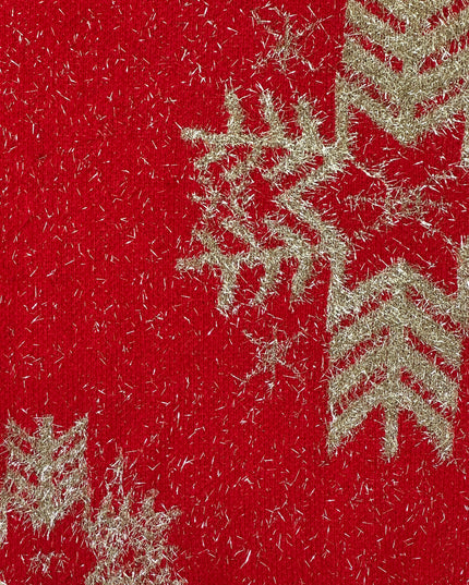 Vintage Christmas Sweater - Gold Snowflake
