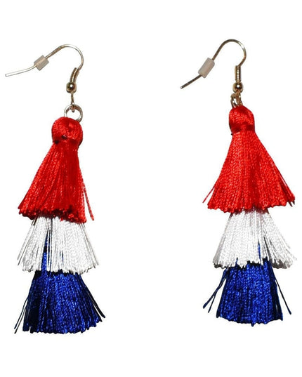 Patriotic Tassel Earrings