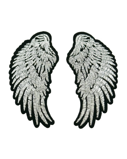 Silver Wings Iron-On Patch