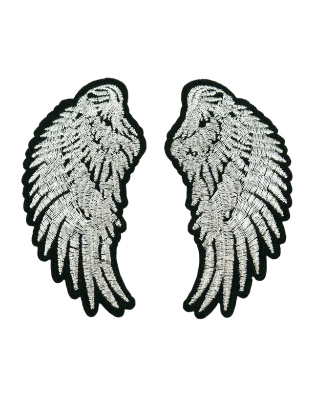 Silver Wings Iron-On Patch