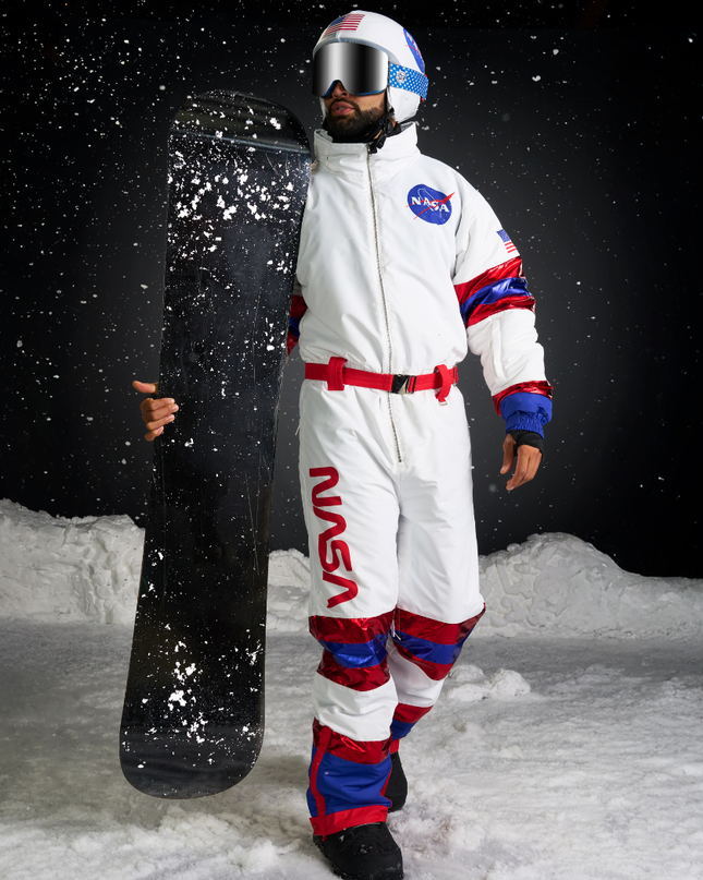 Men's Space Racer Snow Suit and Helmet Cover