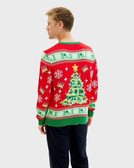 Light-Up Christmas Tree Sweater for Men - Ugly Design
