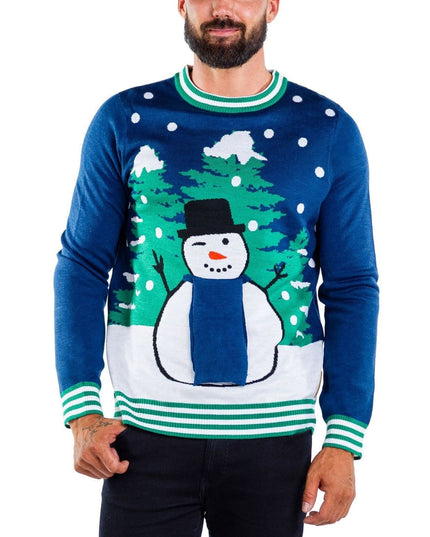 Men's Peekaboo Snowman Ugly Christmas Sweater