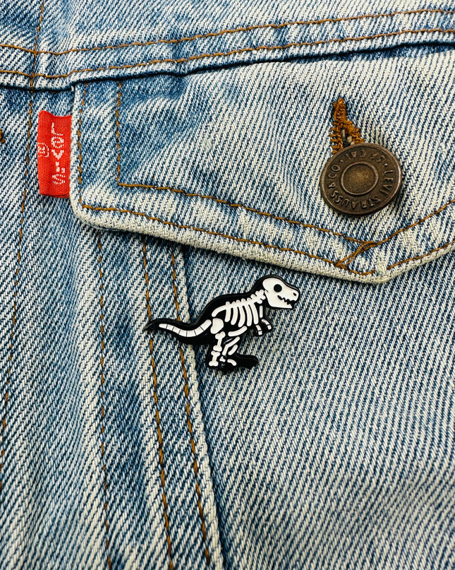 Dino Skeleton Pin | Family Christmas Pajamas & Accessories
