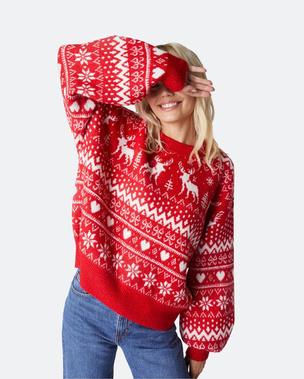 Women's Reindeer Oversized Christmas Sweater
