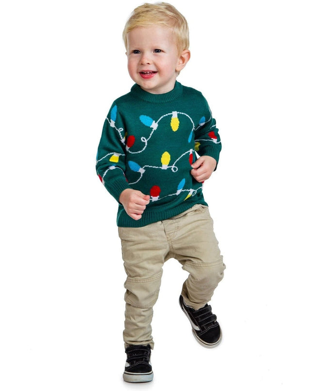 Baby / Toddler Green Christmas Lights Sweater