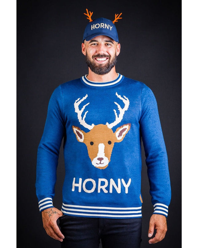 Men's Horny As Buck Ugly Christmas Sweater
