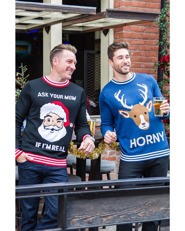 Men's Horny As Buck Ugly Christmas Sweater