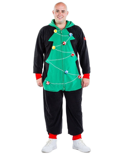 Men's Christmas Tree Toss Game Big and Tall Jumpsuit