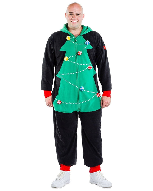Men's Christmas Tree Toss Game Big and Tall Jumpsuit