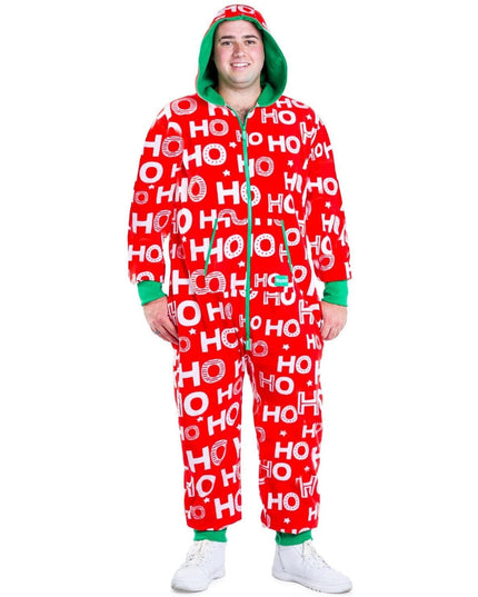 Men's Ho Ho Ho Big and Tall Jumpsuit