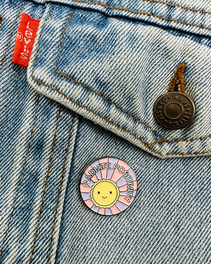 Radiate Positivity Pin - Uplifting Everyday Accessory