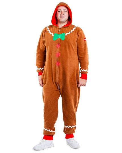 Men's Gingerbread Man Big and Tall Jumpsuit