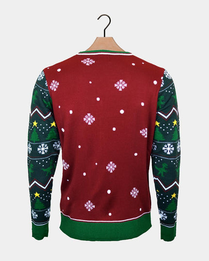 Women's Light-Up LED Christmas Tree-Rex Sweater