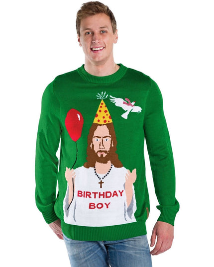 Men's Happy Birthday Jesus Ugly Christmas Sweater