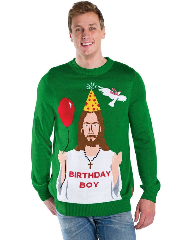 Men's Happy Birthday Jesus Ugly Christmas Sweater