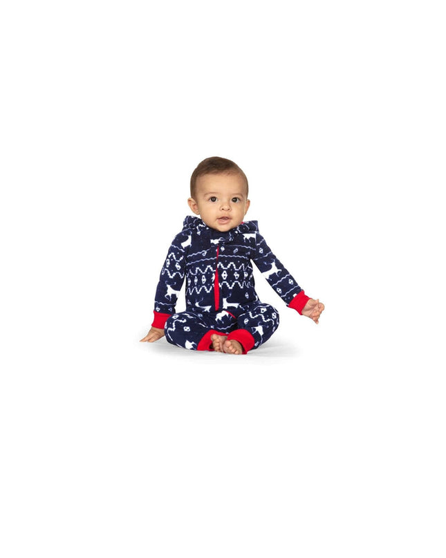 Baby Boy's Blue Reindeer Jumpsuit