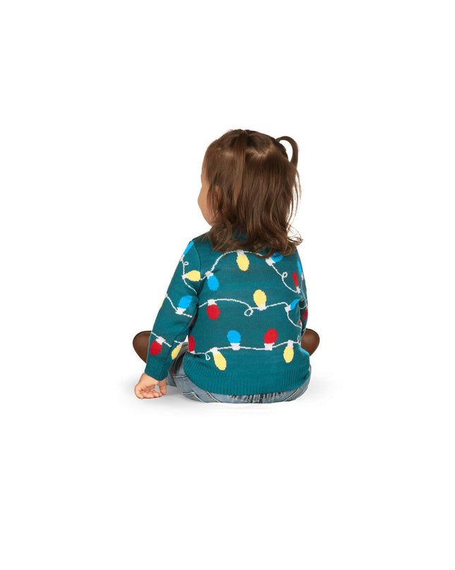 Baby Girl's Green Christmas Lights Sweater
