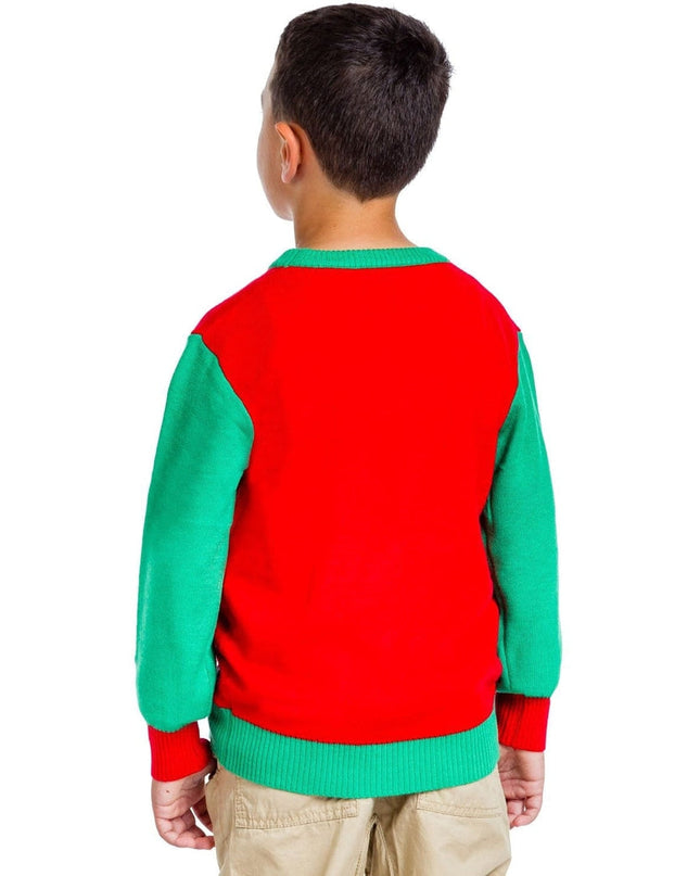 Boy's / Girl's Cat in Wreath Ugly Christmas Sweater