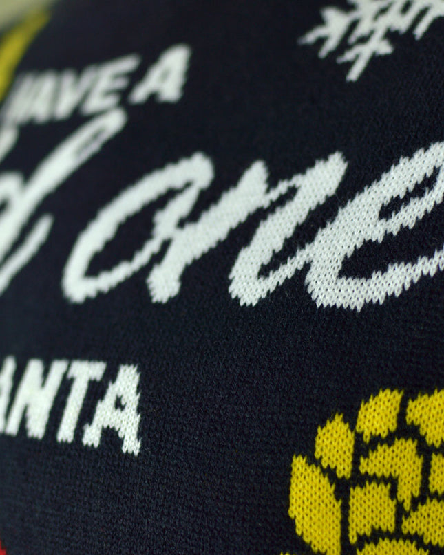 Women's LED Christmas Sweater with Santa and Beer