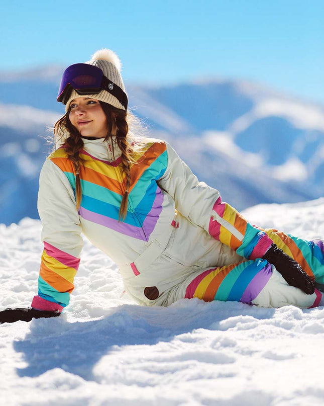 Women's Retro Rainbow Ski Suit