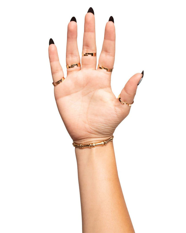 Gold Skeleton Finger Bracelet