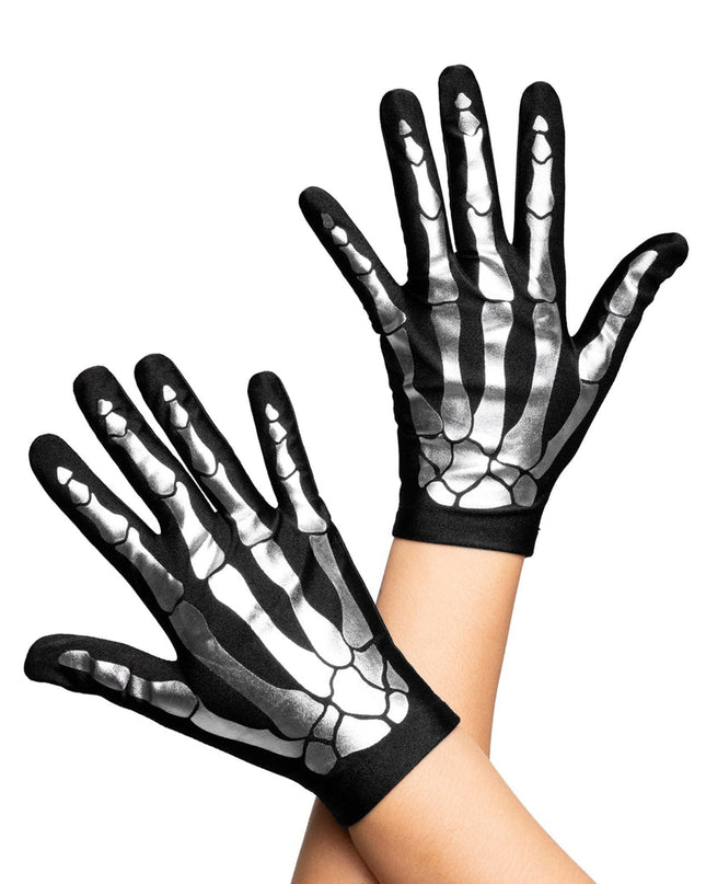 Silver Skeleton Gloves