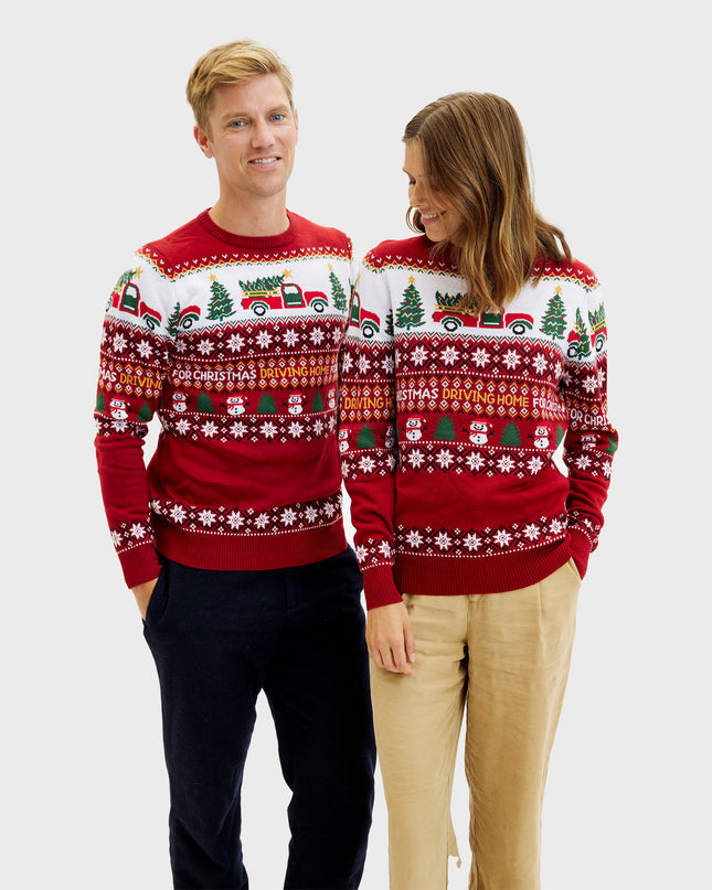 Driving Home for Christmas Sweater for Women - Trine Collection
