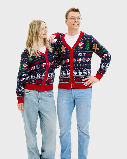 Jolly Cardigan for Women - Reversible Holiday Design