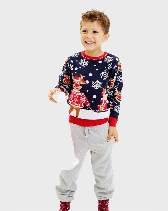 Kids' Christmas Sweater - Bringing Christmas Gifts