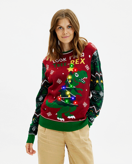 Tree-REX Christmas Sweater for Women
