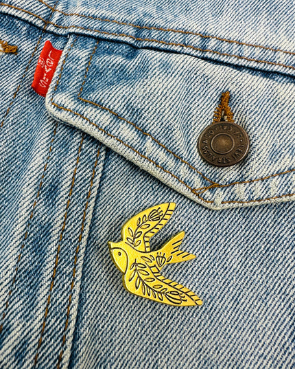 Swallow Brooch | Family Pajama Accessory for Christmas