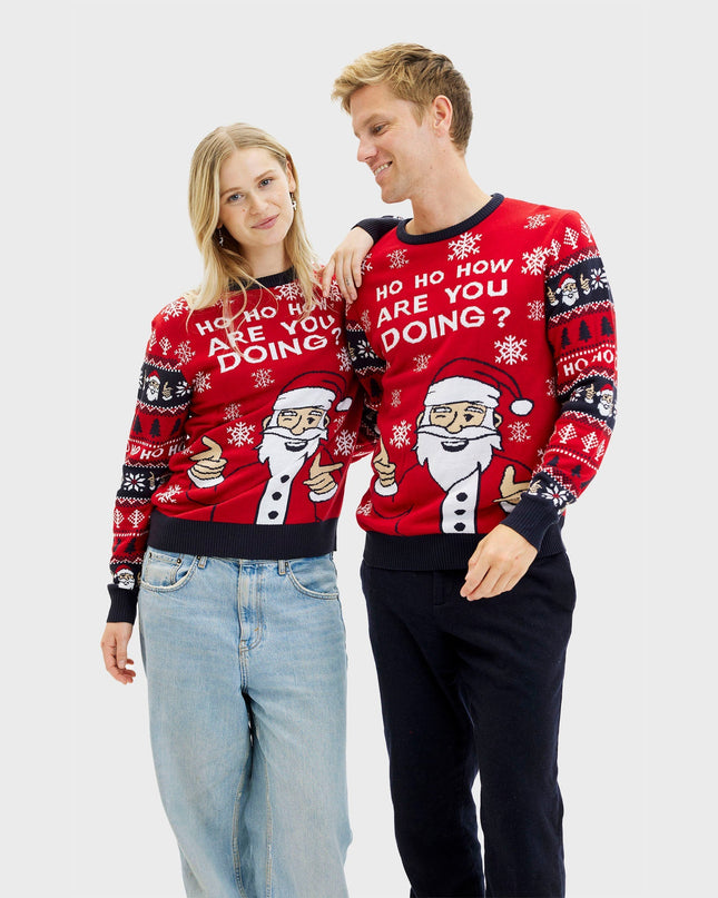 Ho Ho How You Doin Christmas Sweater for Men