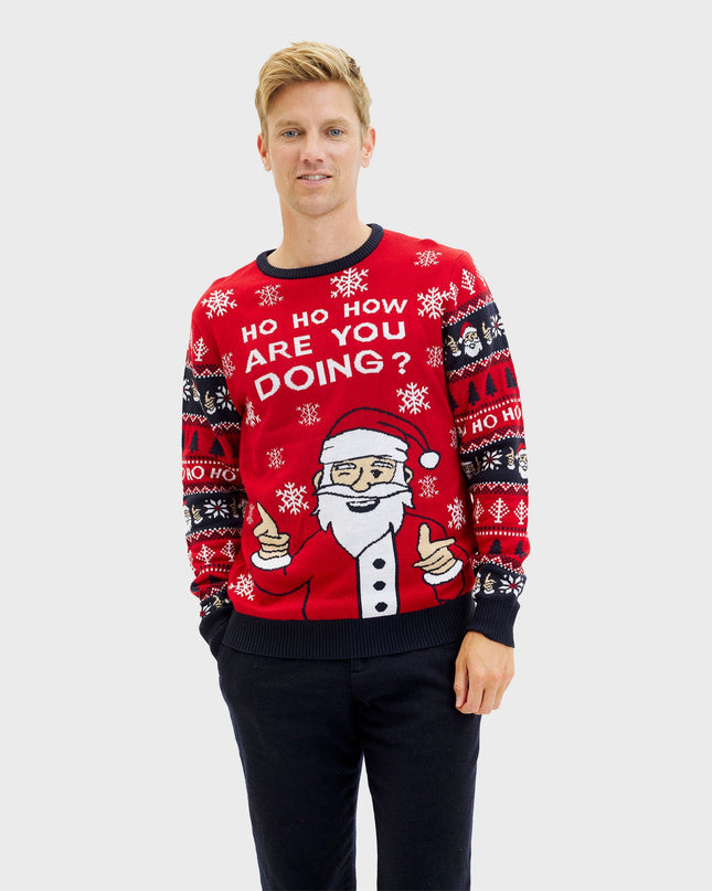 Ho Ho How You Doin Christmas Sweater for Men