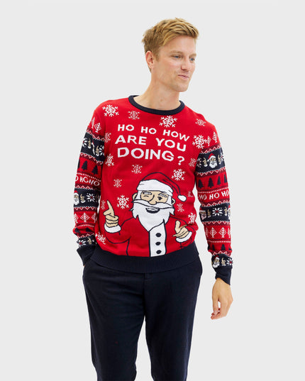 Ho Ho How You Doin Christmas Sweater for Men