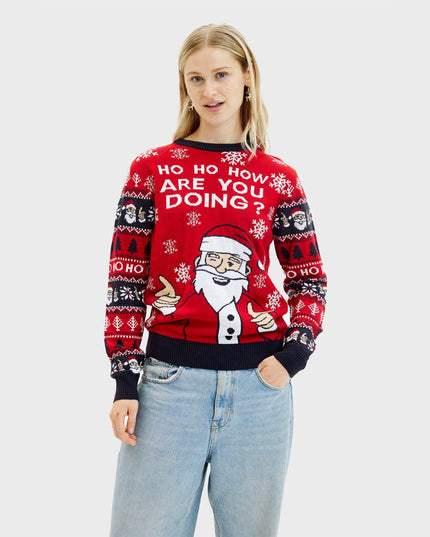 Ho Ho How You Doin' Christmas Sweater for Women