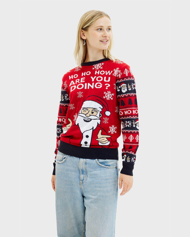 Ho Ho How You Doin' Christmas Sweater for Women