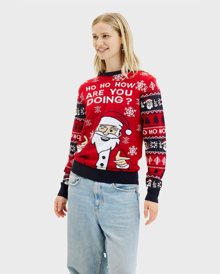 Ho Ho How You Doin' Christmas Sweater for Women