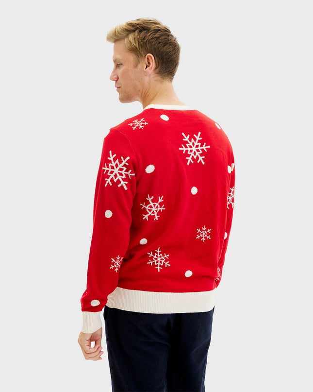 Cute Reindeer Christmas Sweater for Men - Family Style