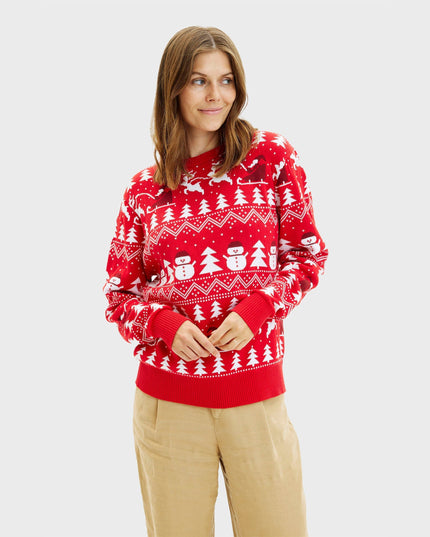 Stylish Red Christmas Sweater for Women