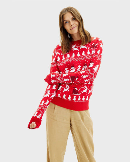 Stylish Red Christmas Sweater for Women