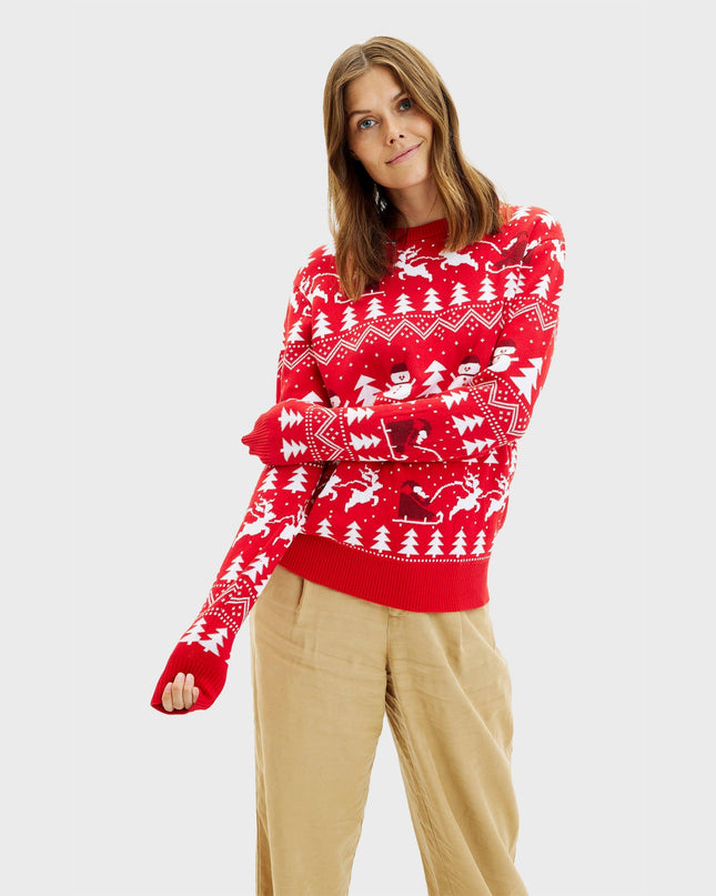 Stylish Red Christmas Sweater for Women