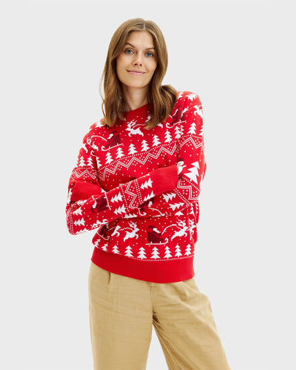 Stylish Red Christmas Sweater for Women