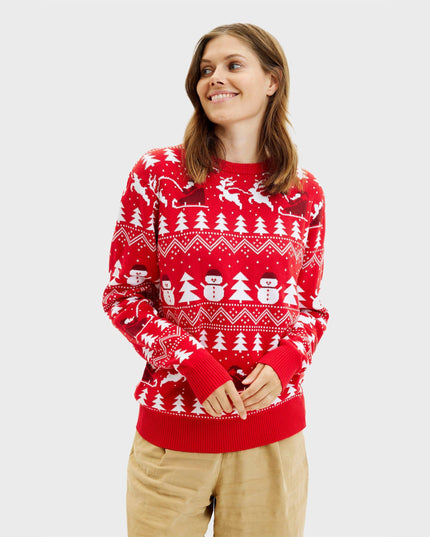 Stylish Red Christmas Sweater for Women