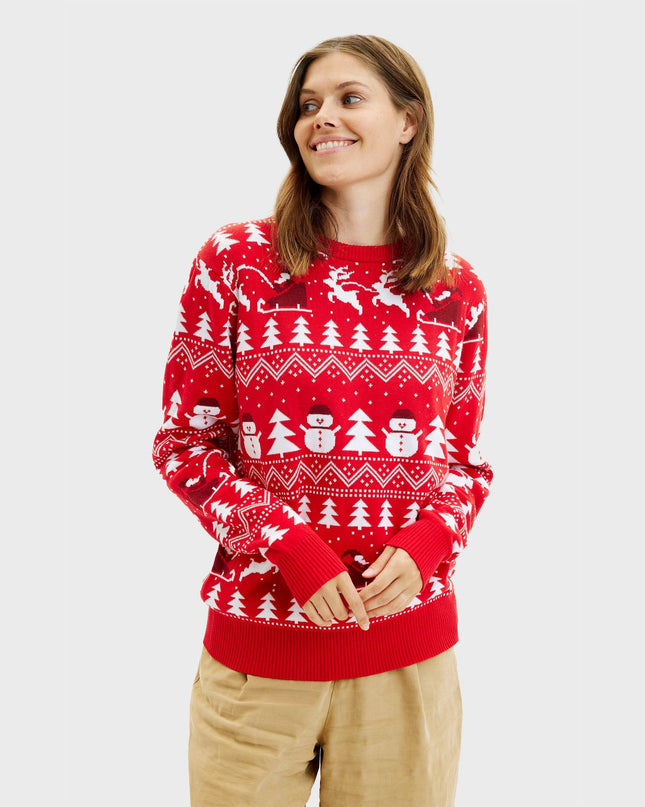 Stylish Red Christmas Sweater for Women