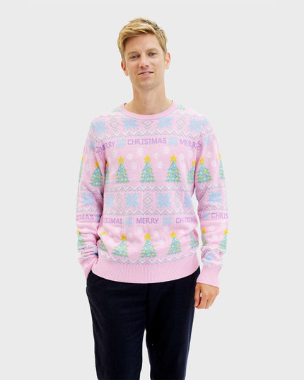 Pink Christmas Sweater for Men