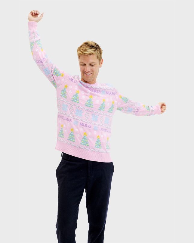 Pink Christmas Sweater for Men