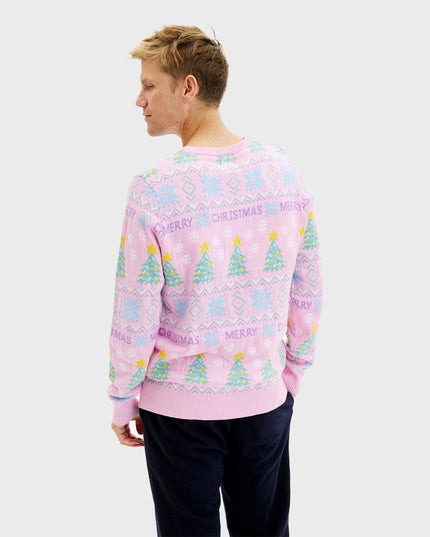 Pink Christmas Sweater for Men